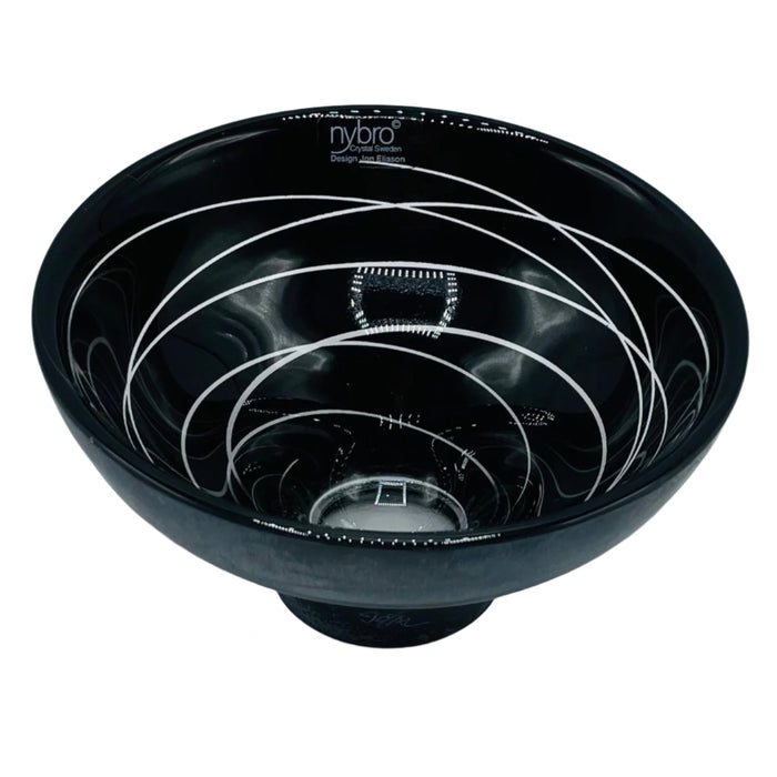 Nybro Trazzel Glass Bowl - Black