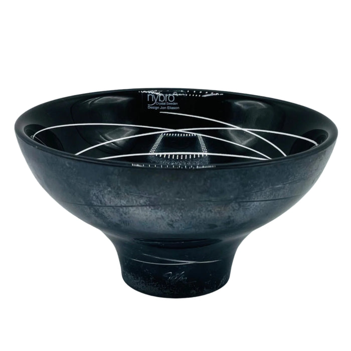Nybro Trazzel Glass Bowl - Black