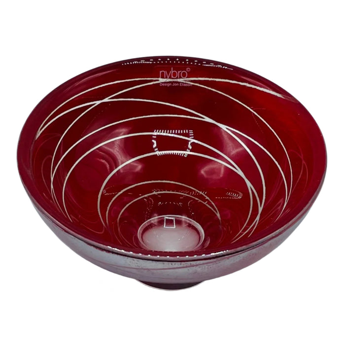 Nybro Trazzel Glass Bowl - Red