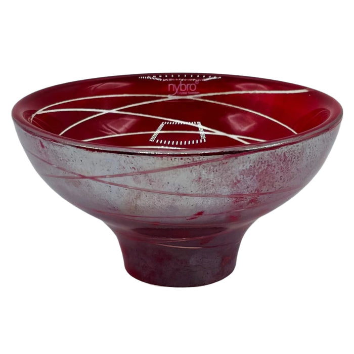 Nybro Trazzel Glass Bowl - Red