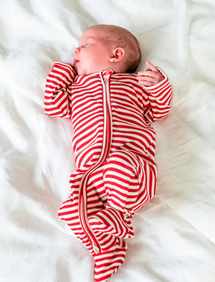 onesie 2-pack - Red stripe/off white red detail