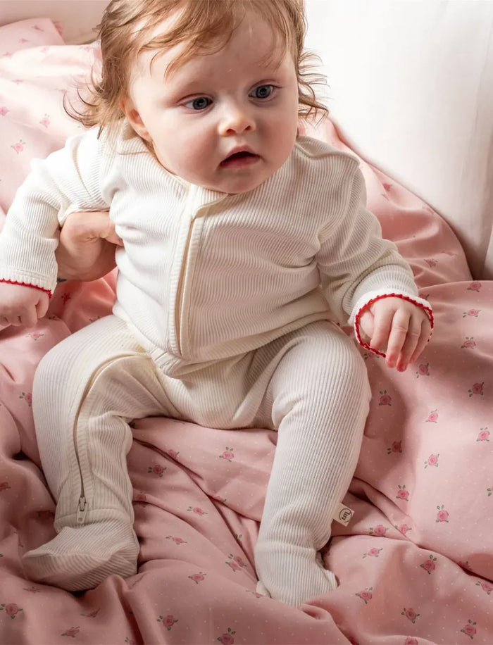 onesie 2-pack - Red stripe/off white red detail