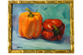 Original oil painting of peppers