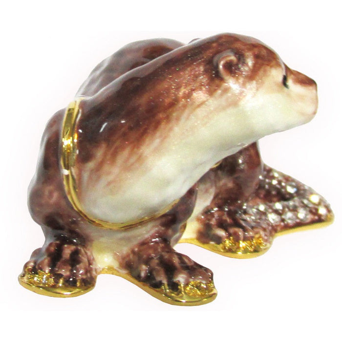 Otter Jeweled Trinket Box Austrian Crystals