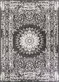 Patio Heritage Collection Area Rug -  Lafayette (Black and White) Rectangle Black and White Main