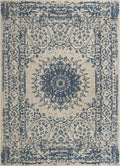 Patio Heritage Collection Area Rug -  Lafayette (Blue) Rectangle Blue Main