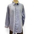 Paul fredrick blue linen shirt