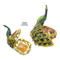 Peacock Jeweled Trinket Box Austrian Crystals,