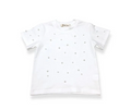 Pearl Stud Tee + Denim Pleat Skirt