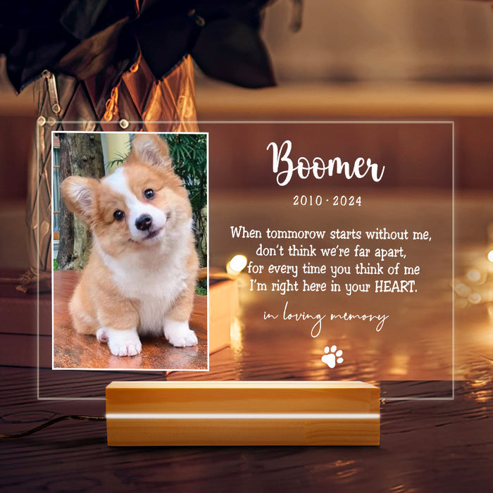 Personalized Dog Memorial Gifts | When Tomorrow Starts Without Me Plaque