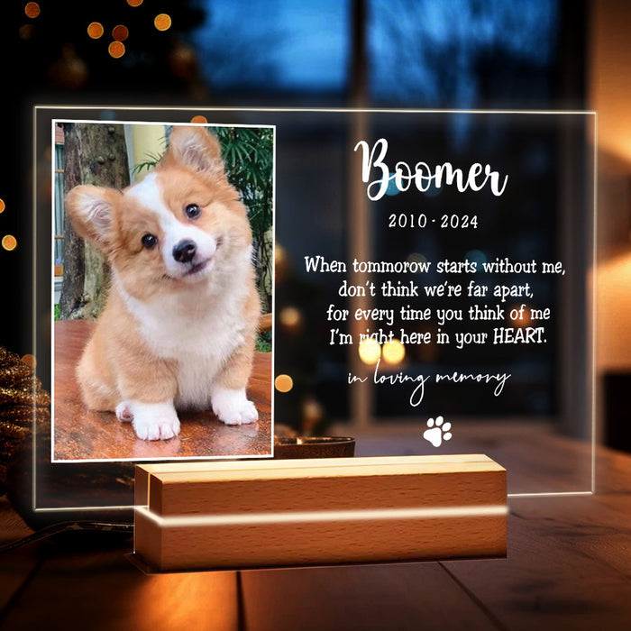 Personalized Dog Memorial Gifts | When Tomorrow Starts Without Me Plaque