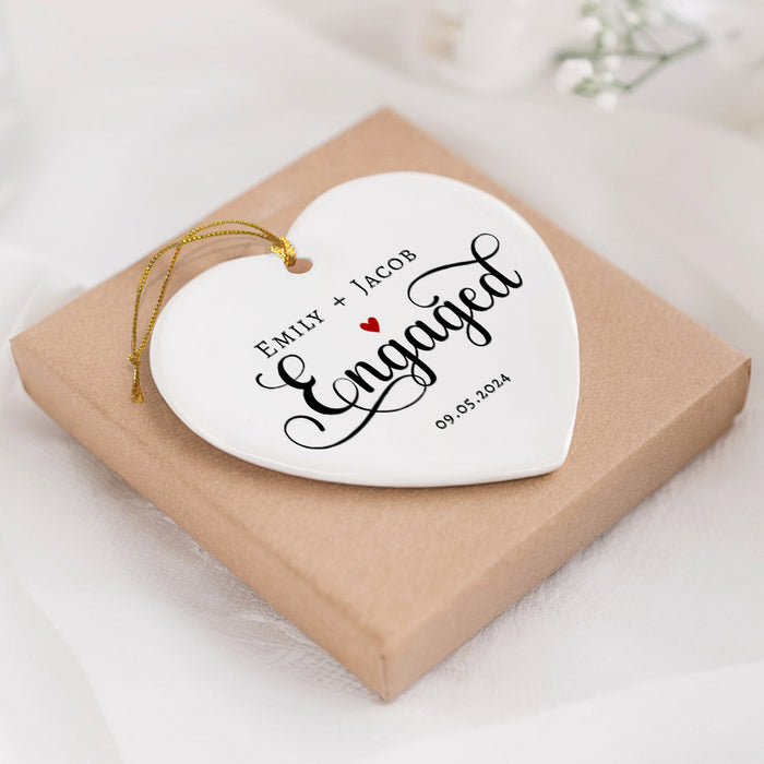 Personalized Engaged Christmas Ornament | Just Engaged Ornament