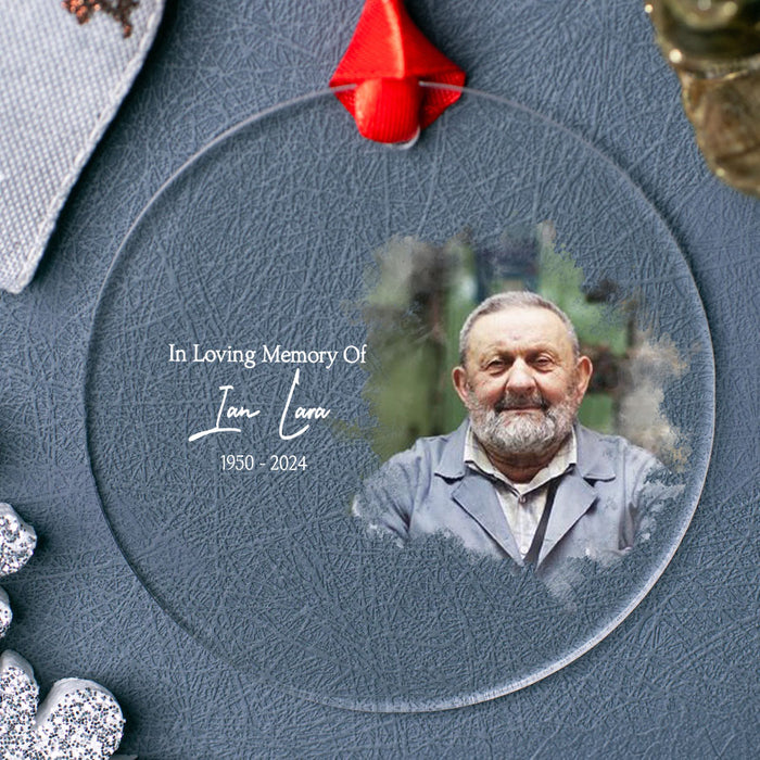 Personalized Memorial Christmas Ornaments | In Loving Memory Acrylic Ornament With Picture