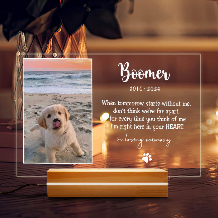 Pet Loss Gifts | When Tomorrow Starts Without Me Plaque