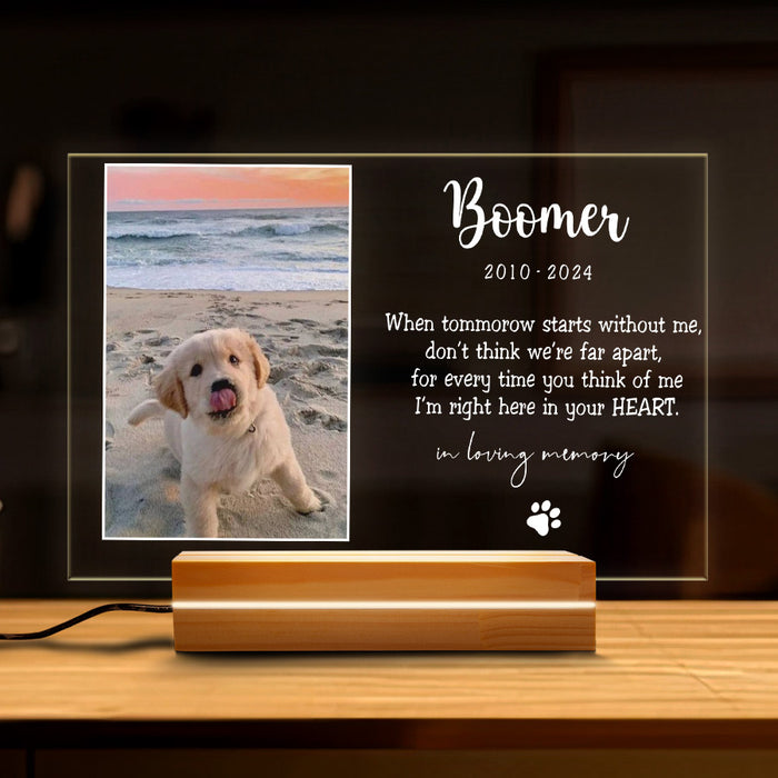 Pet Loss Gifts | When Tomorrow Starts Without Me Plaque