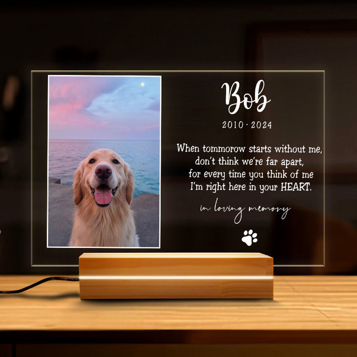 Pet Memorial Gift | When Tomorrow Starts Without Me Plaque