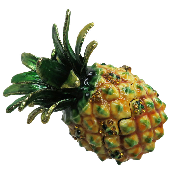 Pineapple Jeweled Trinket Box Austrian Crystals