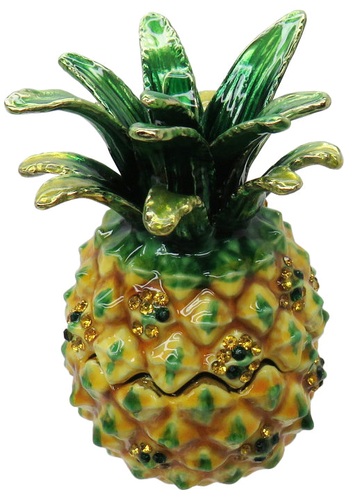 Pineapple Jeweled Trinket Box Austrian Crystals