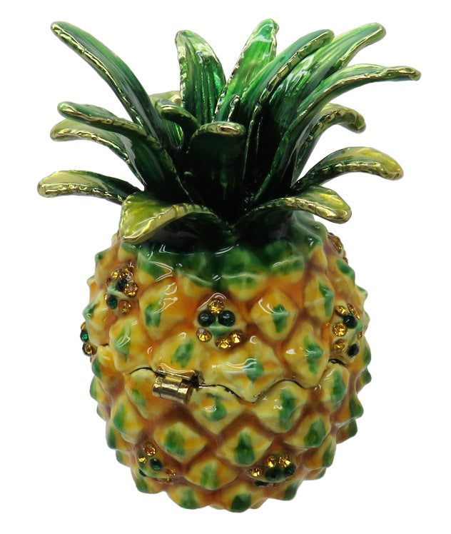 Pineapple Jeweled Trinket Box Austrian Crystals