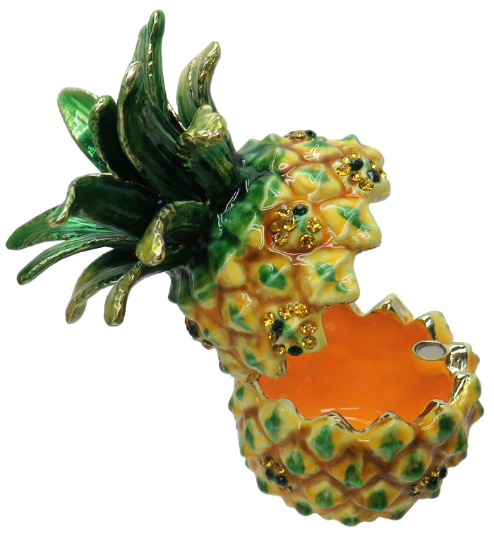 Pineapple Jeweled Trinket Box Austrian Crystals
