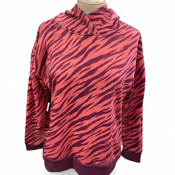 Pink purple zebra print hoodie