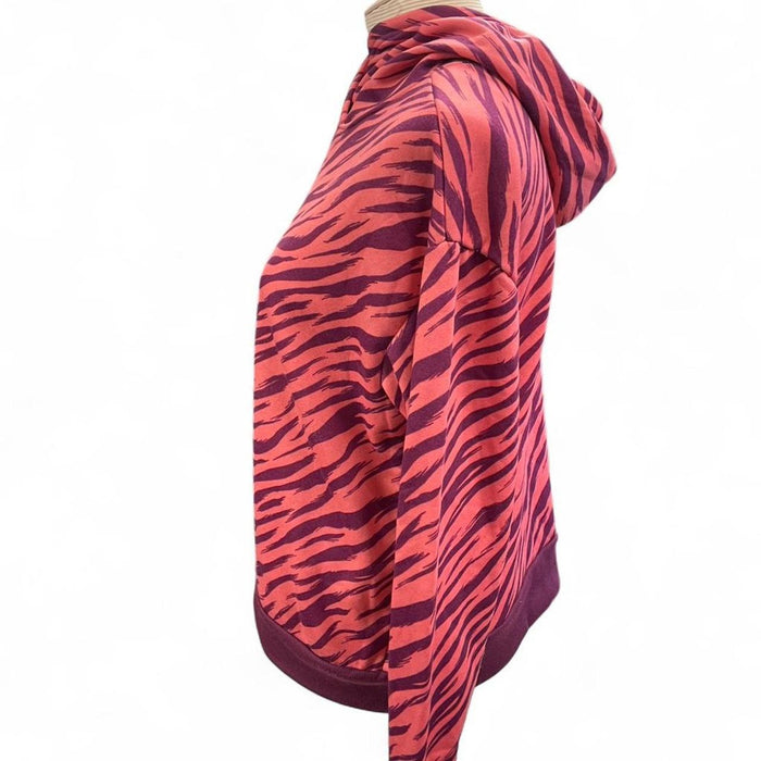 Pink purple zebra print hoodie