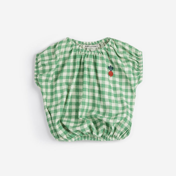 Pixel Sugar Beet vichy woven blouse - BABY