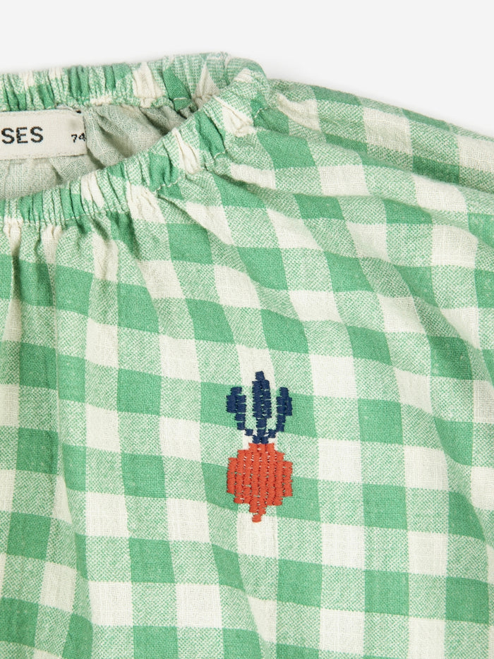 Pixel Sugar Beet vichy woven blouse - BABY