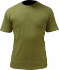 Plain Cotton Army T-Shirt Olive Green by John Bull Clothing, short-sleeve unisex top ideal as a Soldier '95 base layer in durable brushed cotton.  from  John Bull Clothing