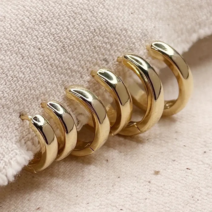 Polished Classic Clicker Hoop Earrings 16mm