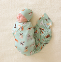 Posh Puppies Swaddle & Beanie Set