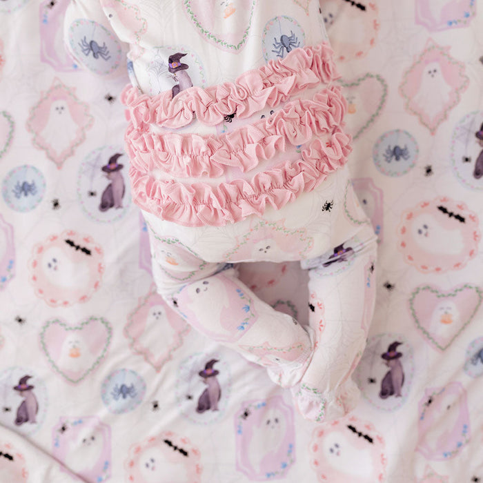 Posh Spooks Scallop Collar Ruffle Footie