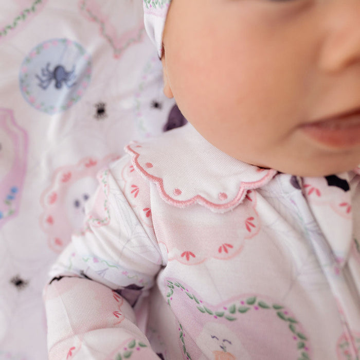 Posh Spooks Scallop Collar Ruffle Footie