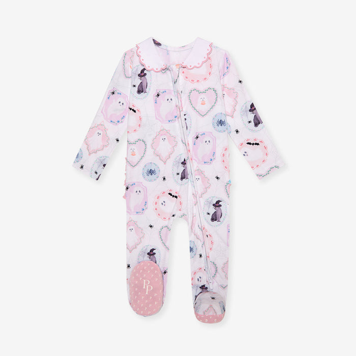 Posh Spooks Scallop Collar Ruffle Footie