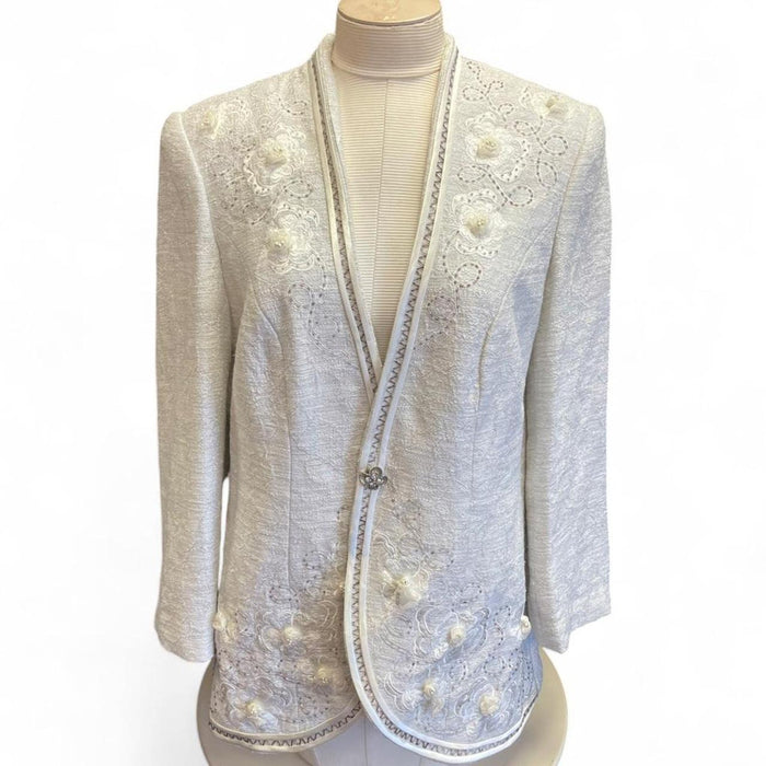 Psalms civ white silk jacket
