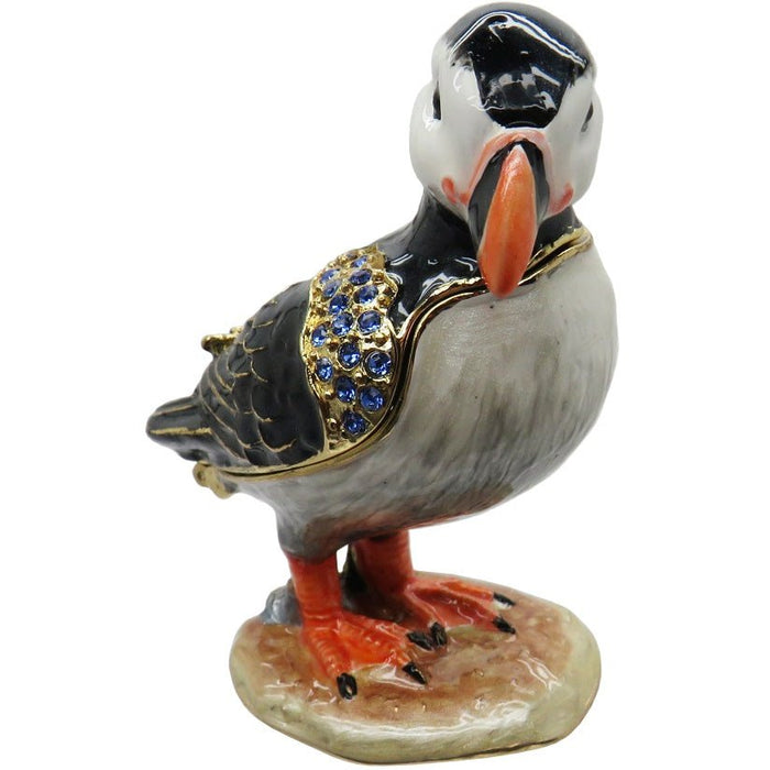 Puffin Jeweled Trinket Box Austrian Crystals