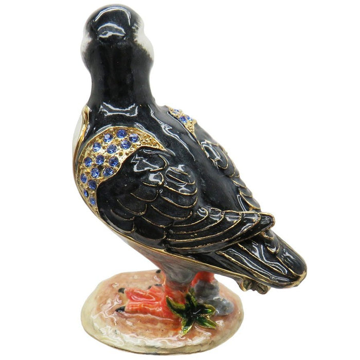 Puffin Jeweled Trinket Box Austrian Crystals
