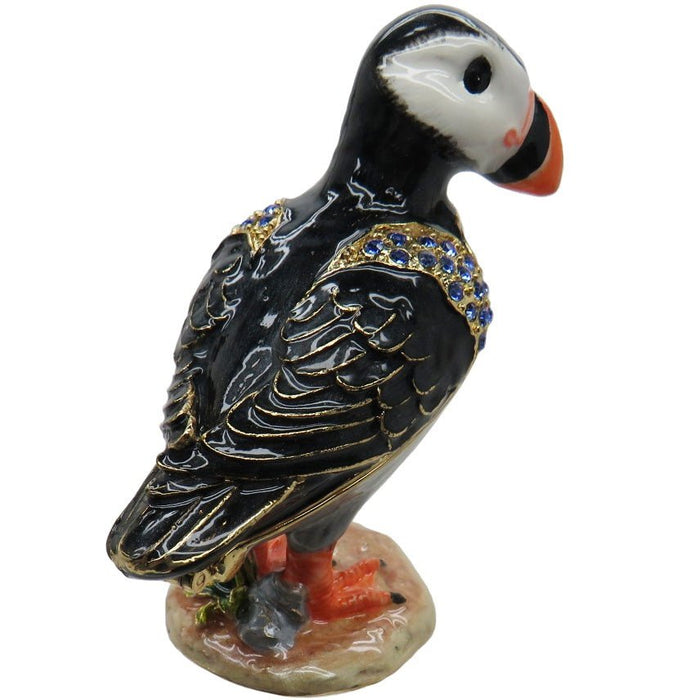 Puffin Jeweled Trinket Box Austrian Crystals