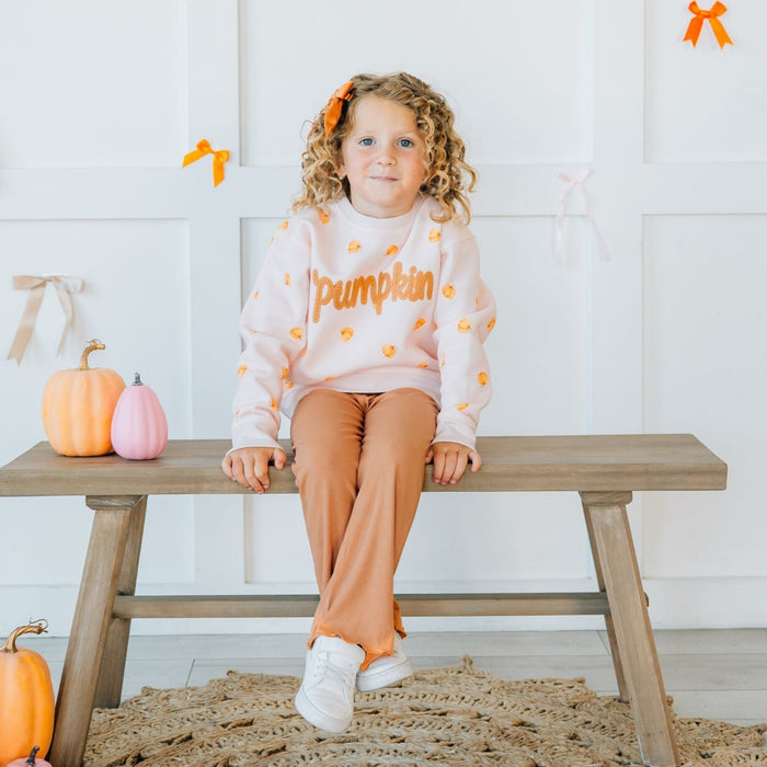 Pumpkin Stitch Patch Sweatshirt + Spice Flare Legging