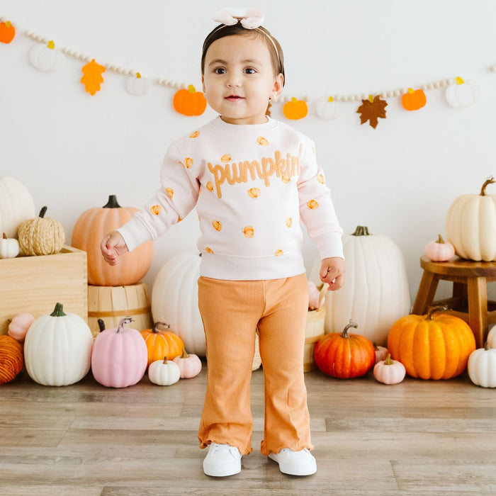 Pumpkin Stitch Patch Sweatshirt + Spice Flare Legging