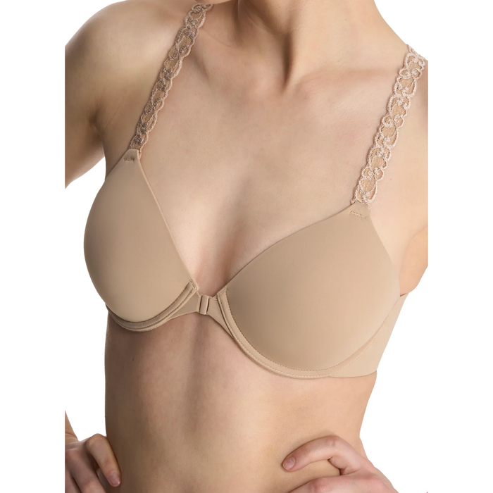 Pure Luxe Convertible Front Close Contour Underwire Bra in Nude - Romantiques
