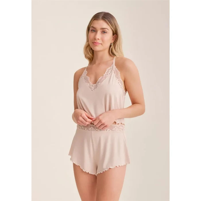 Purely Yours Cami Short Set in Champagne - Romantiques