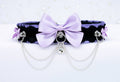 Purple and Black Luxury Collar in Silver