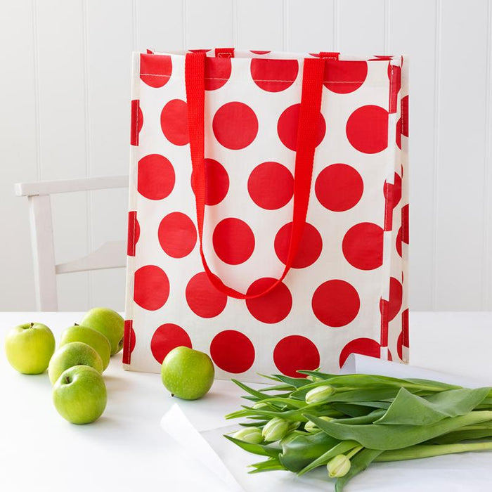 eco-friendly shopping bag made from recycled materials with graphic print and comfortable handles for everyday use