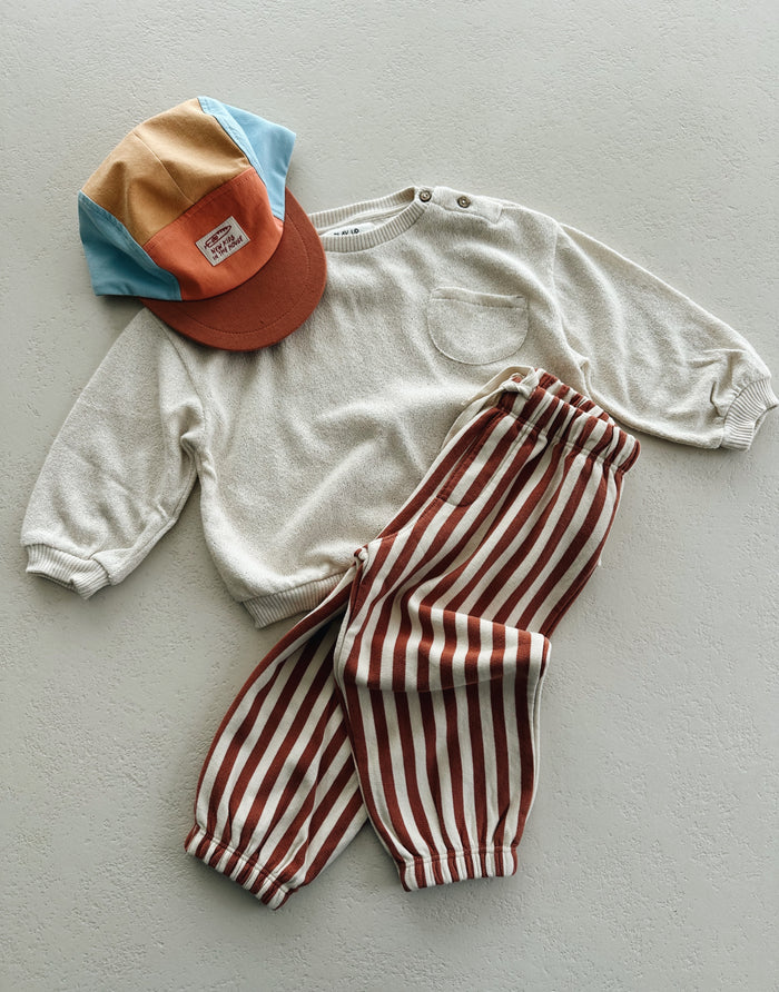 RELAXED JOGGER - POPPY STRIPE