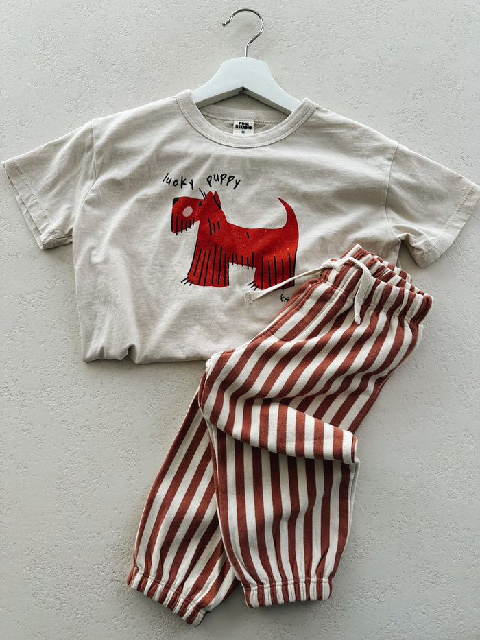 RELAXED JOGGER - POPPY STRIPE