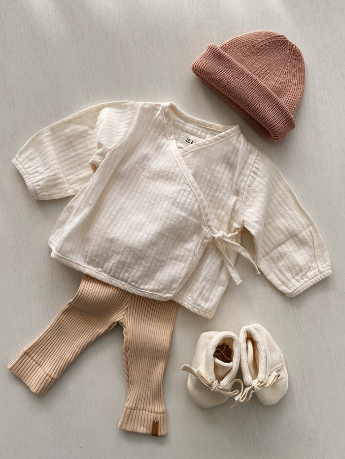 RIB LEGGING - latte
