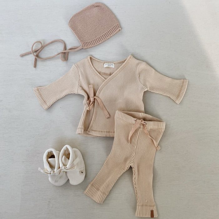 RIB LEGGING - latte