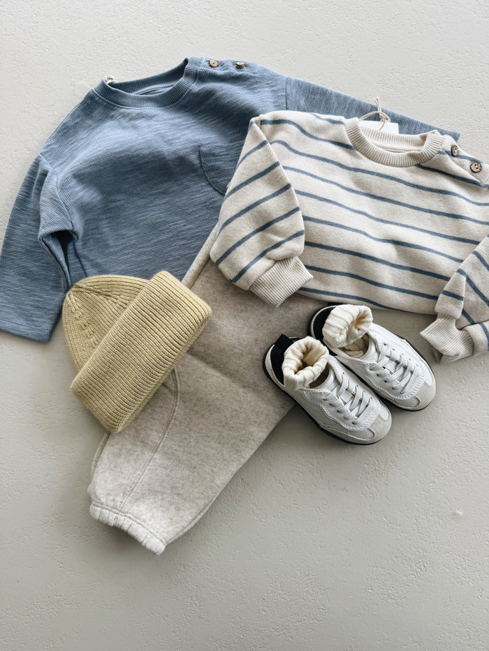 RIB LS T-SHIRT BABY BOY - BLUE