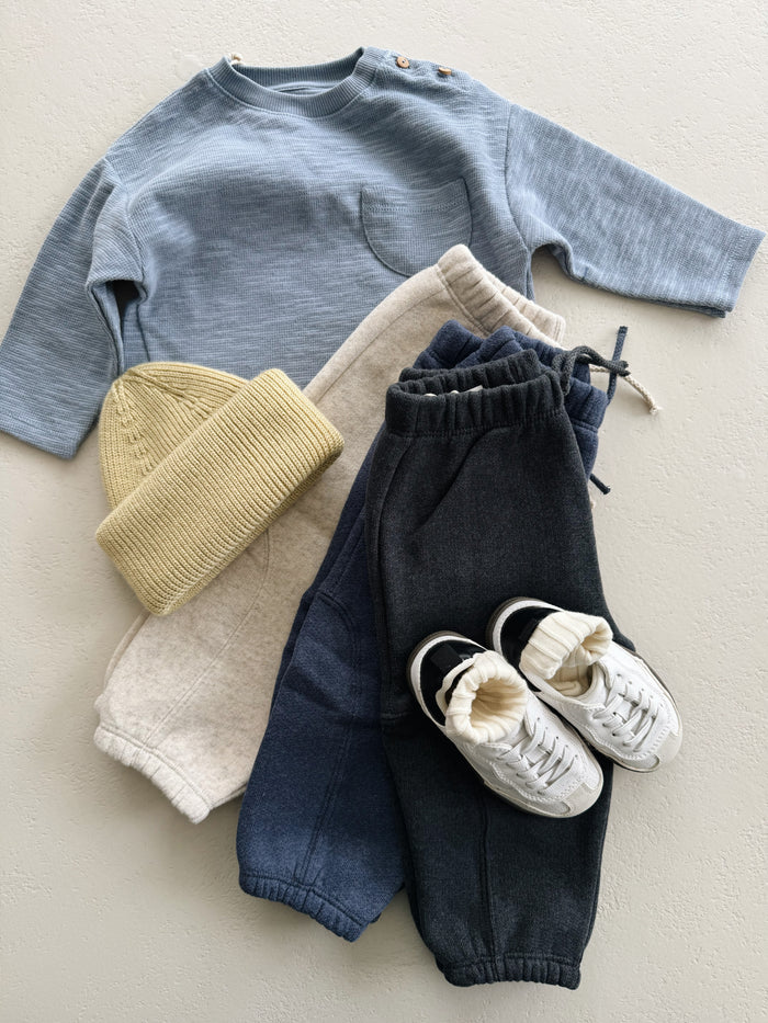 RIB LS T-SHIRT BABY BOY - BLUE